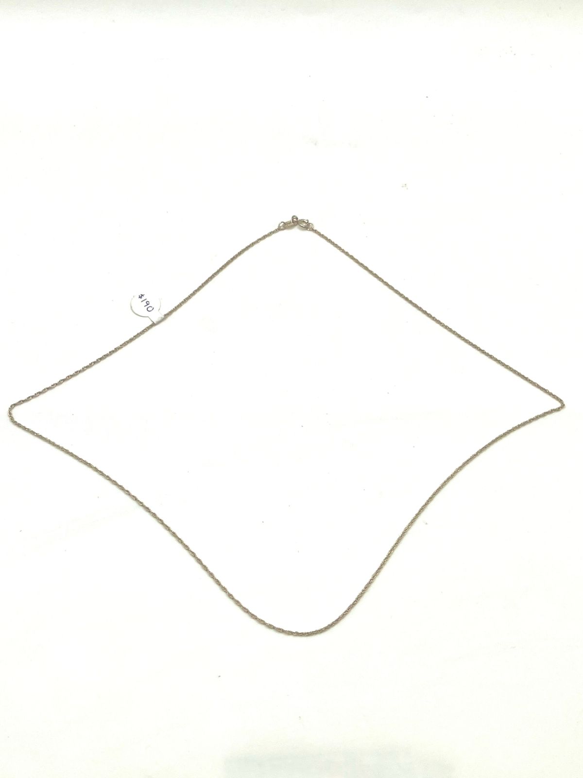 Cadena tejido torzal de plata .925 pesa 2gr 27cm