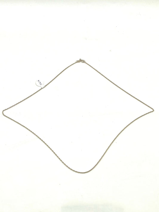 Cadena tejido torzal de plata .925 pesa 2gr 27cm