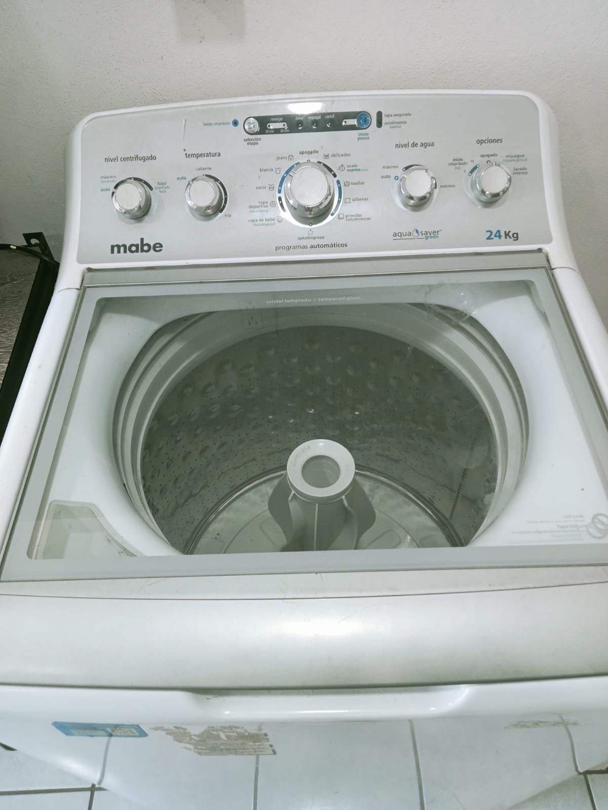 🧺 Lavadora Mabe 24 kg (Modelo LMA74215WBAB0)