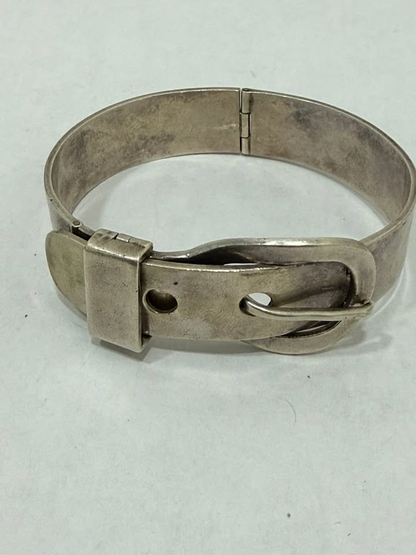 ✨ Brazalete Estilo Cinturón en Plata .925